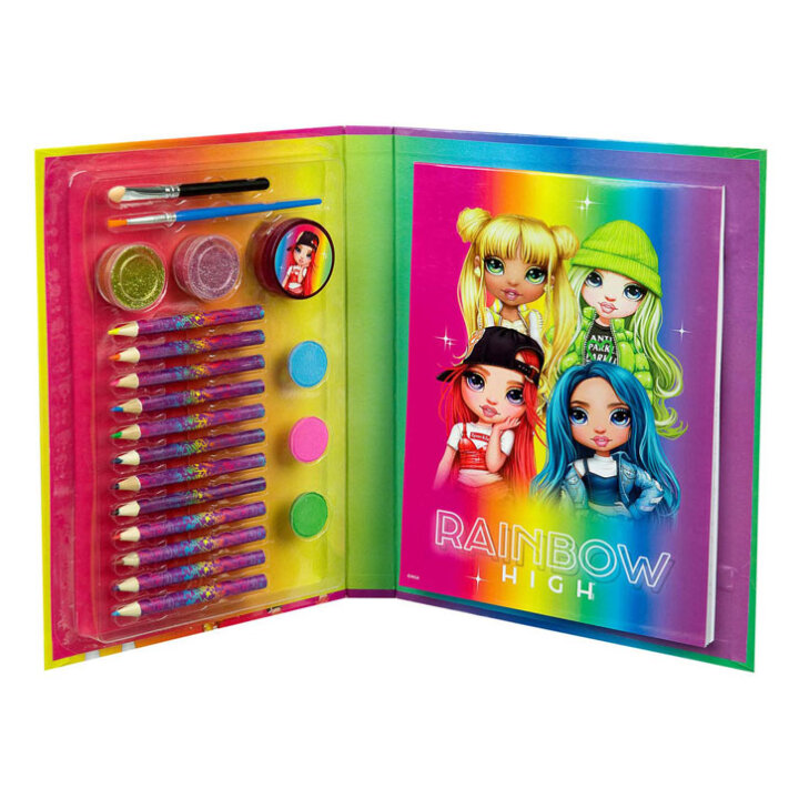 SET ZA CRTANJE ŠMINKE I BOJANJE RAINBOW HIGH 18x24,5 CM