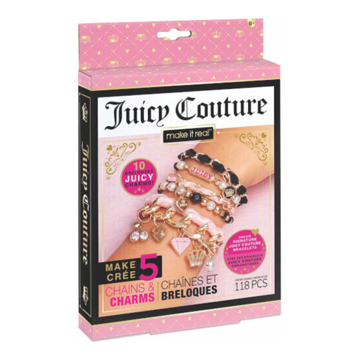 SET ZA IZRADU NARUKVICA - JUICY COUTURE U KUTIJI 16x21 CM 118 DIJELNI