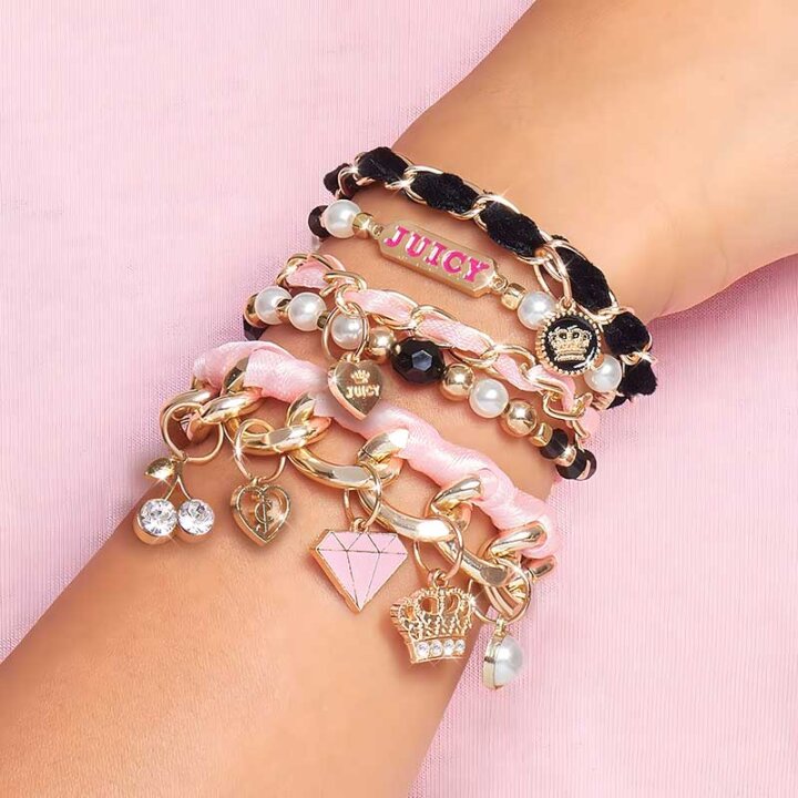SET ZA IZRADU NARUKVICA - JUICY COUTURE U KUTIJI 27x25 CM 138 DIJELNI