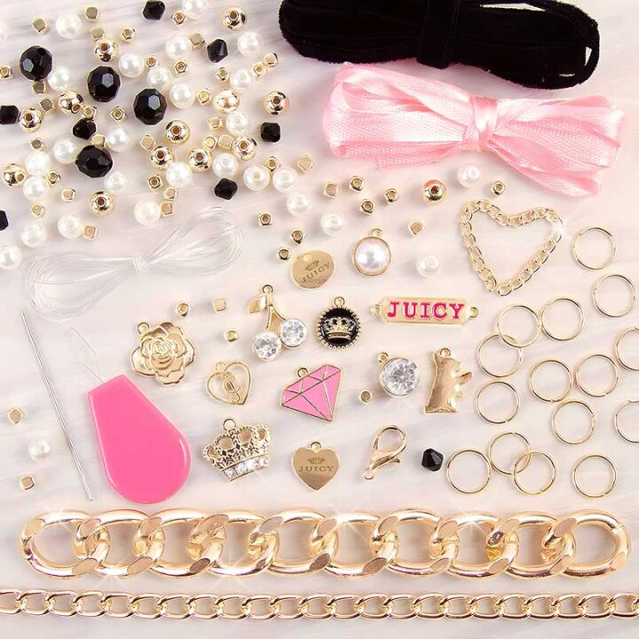 SET ZA IZRADU NARUKVICA - JUICY COUTURE U KUTIJI 27x25 CM 138 DIJELNI