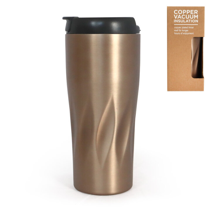 PUTNA ŠALICA VAKUUMSKA 450 mL - WAVES BAKRENA BOJA