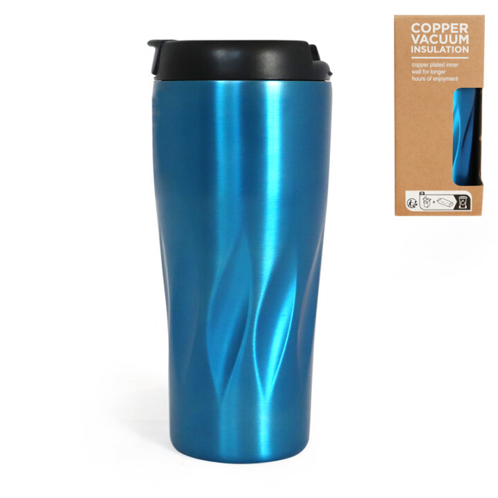 PUTNA ŠALICA VAKUUMSKA 450 mL - WAVES PLAVA BOJA