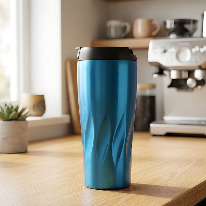 PUTNA ŠALICA VAKUUMSKA 450 mL - WAVES PLAVA BOJA