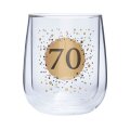 SVIJEĆNJAK STAKLENI S BROJEM ˝70˝ - 11x8,5 cm