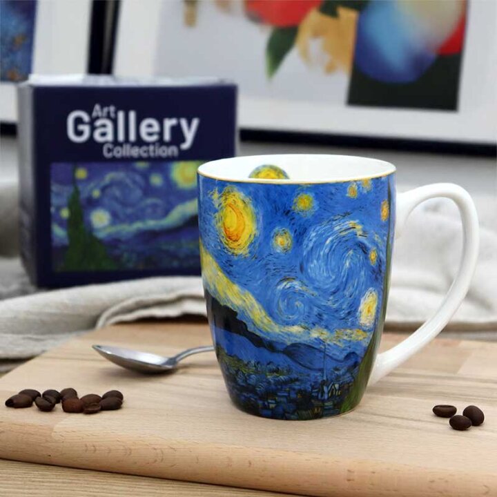 ŠALICA PORCULANSKA 360 mL U POKLON KUTIJI - STARRY NIGHT - V. VAN GOGH