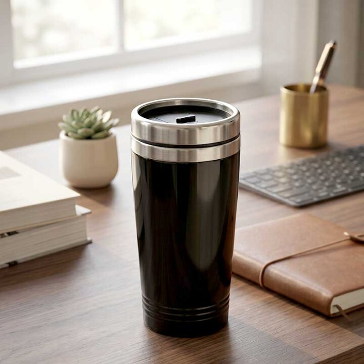 PUTNA ŠALICA INOX VAKUUMSKA CRNA 400 mL