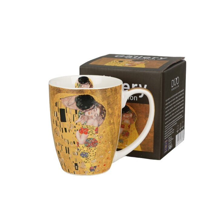 ŠALICA PORCULANSKA 360 mL U POKLON KUTIJI - THE KISS BY GUSTAV KLIMT