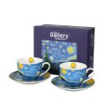 ŠALICE ZA KAVU PORCULANSKE 2/1 270 ML U POKLON KUTIJI - STARRY NIGHT V. VAN GOGH