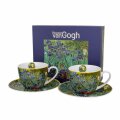 ŠALICE ZA KAVU PORCULANSKE 2/1 270 ML U POKLON KUTIJI - IRIS - V. VAN GOGH