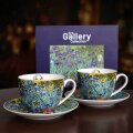 ŠALICE ZA KAVU PORCULANSKE 2/1 270 ML U POKLON KUTIJI - IRIS - V. VAN GOGH