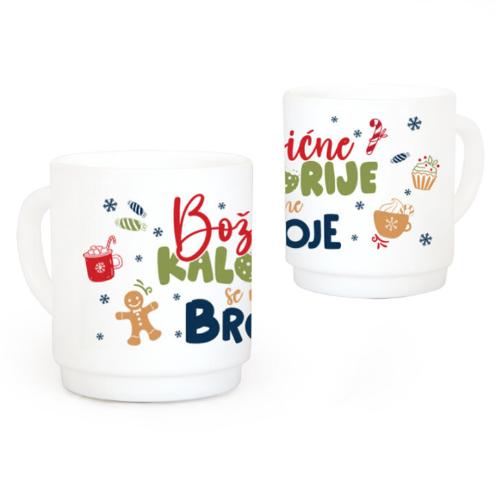 ŠALICA OPAL S TISKOM 290 ml Božićne kalorije se ne broje