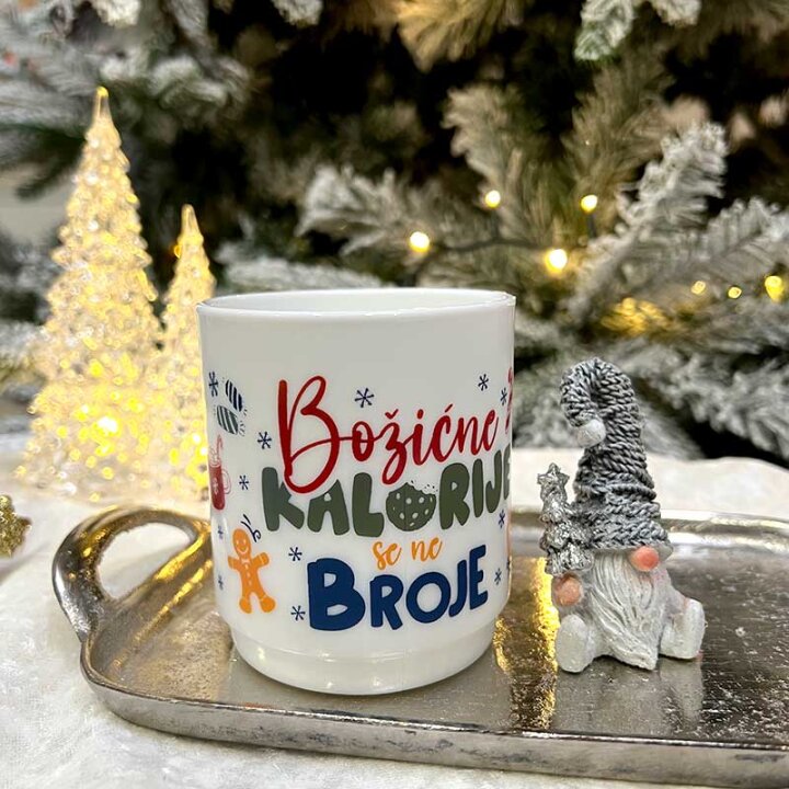 ŠALICA OPAL S TISKOM 290 ml Božićne kalorije se ne broje