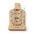 DASKA DRVENA BOCA 39,5x16cm SA 6 ČAŠICA 45 ml I TISKOM - Narodna medicina