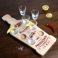 DASKA DRVENA BOCA 39,5x16cm SA 6 ČAŠICA 45 ml I TISKOM - Narodna medicina