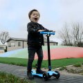 ROMOBIL S TRI KOTAČA DJEČJI S LED SVIJETLIMA NA KOTAČIMA PLAVI 66-90 CM