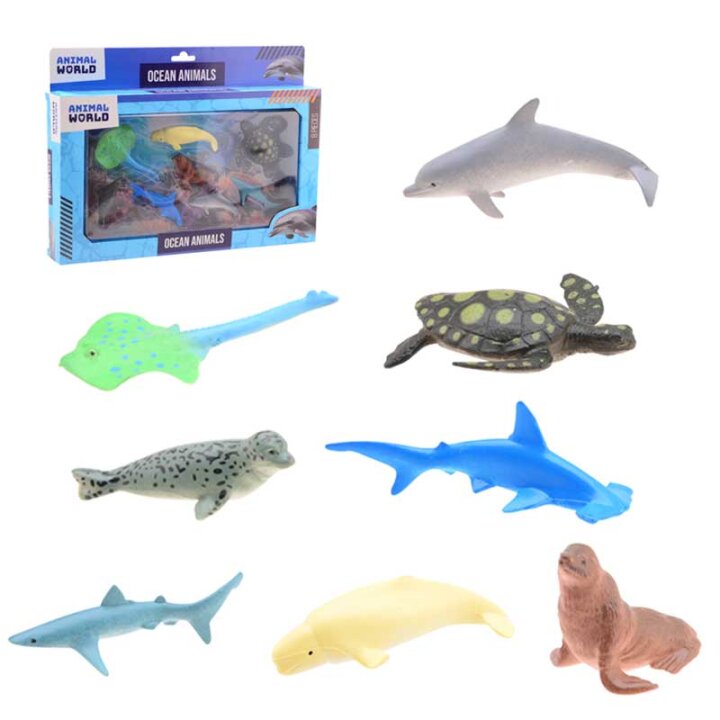 MORSKE ŽIVOTINJE SET 8/1 U KUTIJI 29x21x4 CM - ANIMAL WORLD