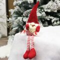 GNOM SJEDEĆI DEKORATIVNI CRVENO-BIJELI SA ZLATNIM SRCEM 52 cm
