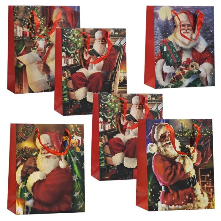 POKLON VREĆICA BOŽIĆNI MOTIV SREDNJA 26x12x32 cm - SORT