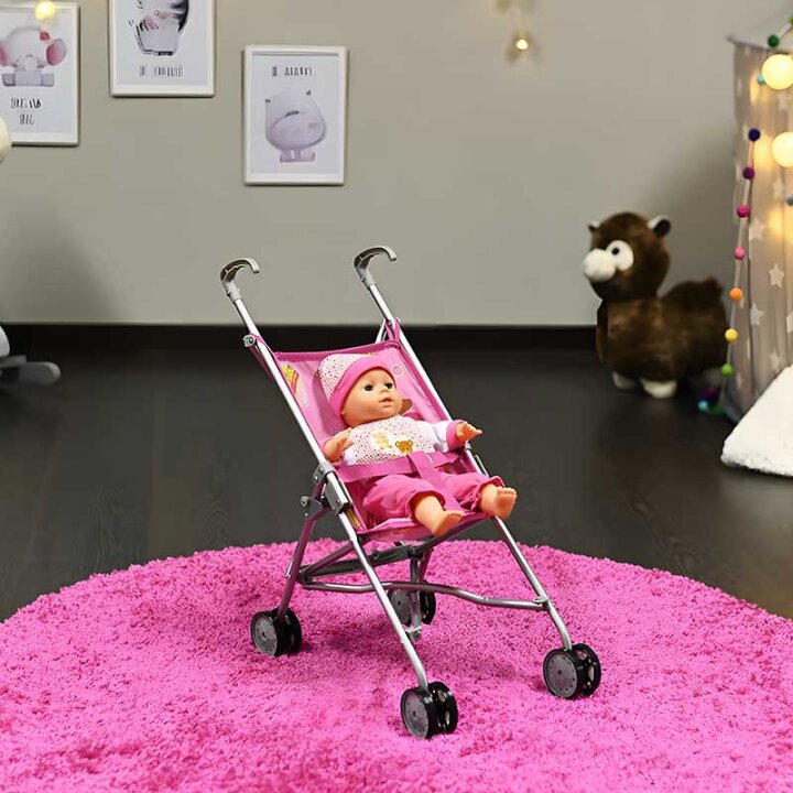 KOLICA ZA LUTKE ROZA 54x55x23 - LITTLE PRINCESS - KNORRTOYS