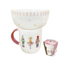 ZDJELICA I ŠALICA SET PORCULAN NEW BONE 500 / 350 mL -  BOŽIĆNI DEKOR