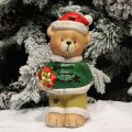 MEDO BOŽIĆNA FIGURA S LED SVJETLOM 23x13x10 cm - SORT