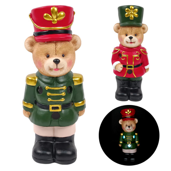 MEDO VOJNIK BOŽIĆNA FIGURA SM LED SVJETLOM 25x10x12 cm