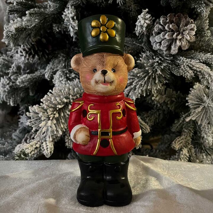 MEDO VOJNIK BOŽIĆNA FIGURA SM LED SVJETLOM 25x10x12 cm