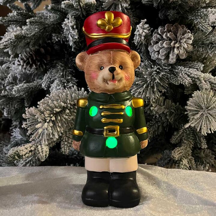 MEDO VOJNIK BOŽIĆNA FIGURA SM LED SVJETLOM 25x10x12 cm