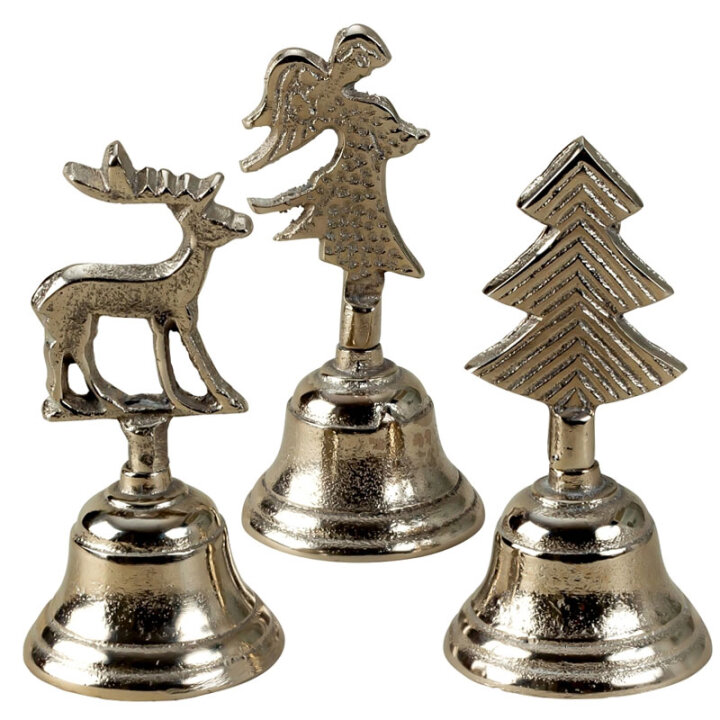ZVONO METALNO BOŽIĆNI MOTIV 12x5,5 CM SORT
