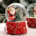 BOŽIĆNA SNJEŽNA KUGLA GLAZBENA SNJEGOVIĆ / DJED BOŽIĆNJAK 14 CM SORT