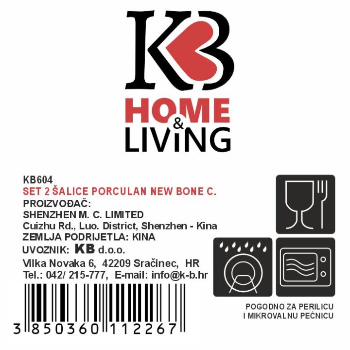 ŠALICE NEW BONE PORCULAN VIOLET GARDEN DEKORIRANE 2/1 300 mL