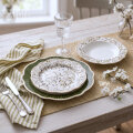 SERVIS ZA JELO 18 DIJELNI NEW BONE FLORAL MEADOW PORCULAN DEKORIRANI - VALOVITI RUB