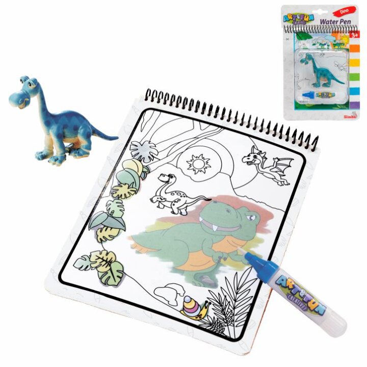 BOJANKA BLOK S MAGIČNIM VODENIM MARKEROM NA BLISTERU DINO S FIGURICOM - SIMBA