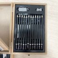 SET ZA CRTANJE 85 DIJELNI U DRVENOM KOFERU - ATELIER D'ART 34,5x25,5x11,5 cm