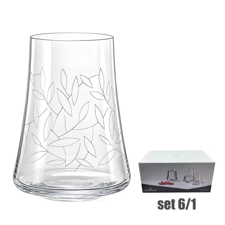 ČAŠE KRISTALIN XTRA VODA 6/1 440 ML - DEKORIRANE