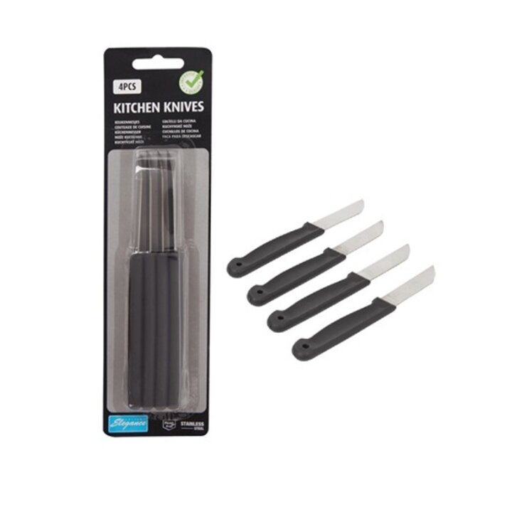 NOŽIĆI KUHINJSKI 4/1 INOX S PLASTIČNOM DRŠKOM NA BLISTERU