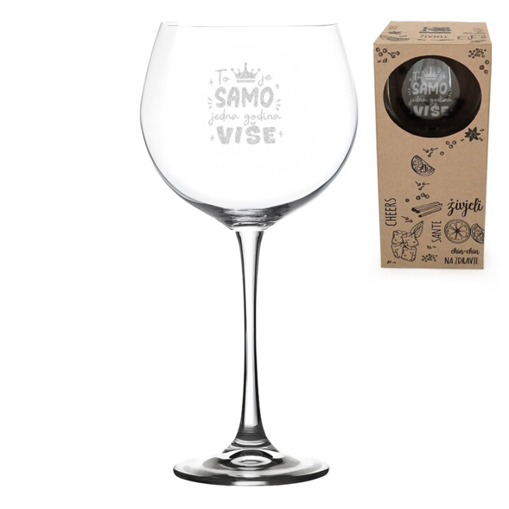 ČAŠA ZA GIN S GRAVUROM 820 ml 