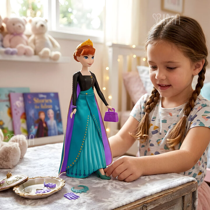 DISNEY PRINCEZA LUTKA 30 cm FROZEN ANNA S IZNENAĐENJEM - MATTEL