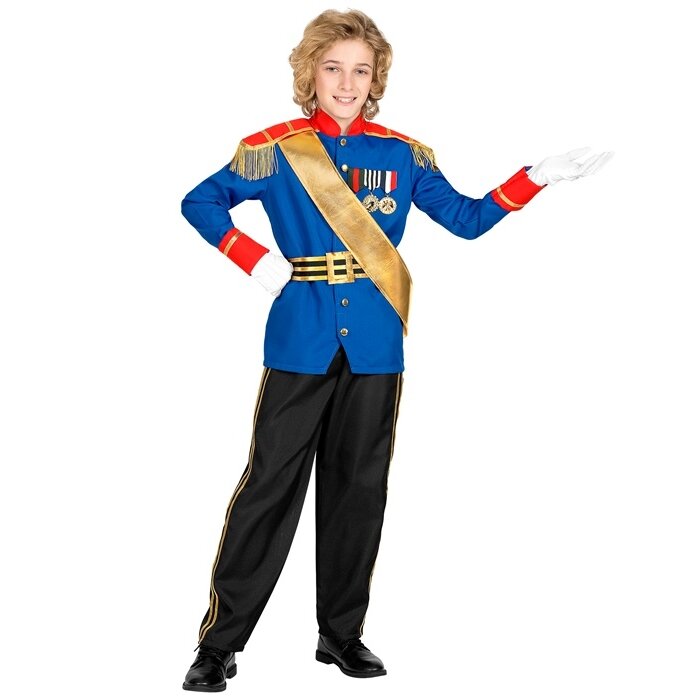 KOSTIM ŠARMANTNI PRINC 116 CM (JAKNA, HLAČE, REMEN I UKRASNA TRAKA)