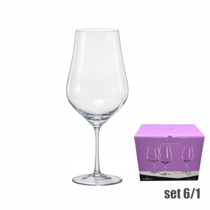 ČAŠE ZA CRNO VINO KRISTALIN TULIPA 550 mL 6/1