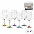 ČAŠE KRISTALIN RAINBOW VINO 6/1 550 mL