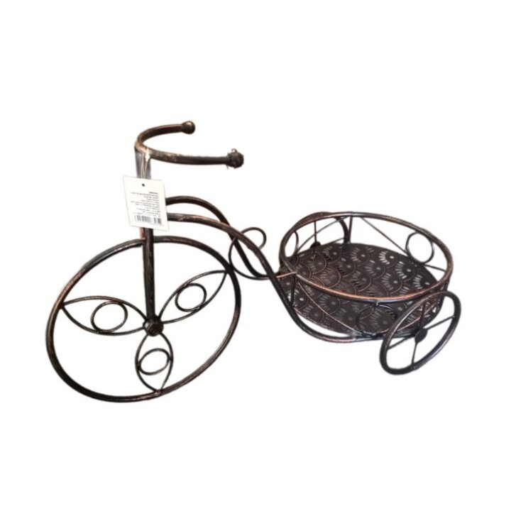 STALAK ZA TEGLU TRICIKL METALNI ZLATNO-CRNI 55x25x32 CM