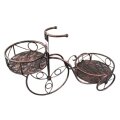 STALAK ZA 2 TEGLE TRICIKL METALNI ZLATNO-CRNI 59x25x37 CM