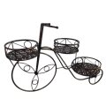 STALAK ZA 3 TEGLE TRICIKL METALNI ZLATNO-CRNI 75x25x45 CM