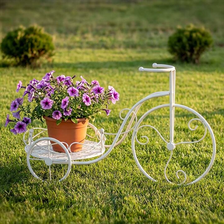 STALAK ZA TEGLU TRICIKL METALNI KREM 55x25x32 CM