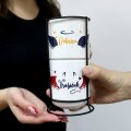 SET ŠALICE KERAMIČKE S TISKOM NA STALKU U POKLON KUTIJI 2/1 BIJELA Dobrica/Vražićak