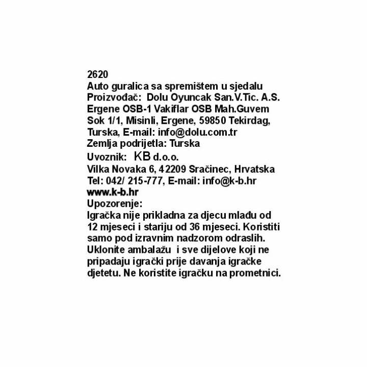 GURALICA AUTO CRVENI FOOT TO FLOOR 39,5x46x26 CM