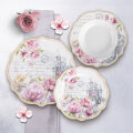 SERVIS ZA JELO ROSE REVERIE 18 DIJELNI PORCULAN NEW BONE C. - VALOVITI RUB