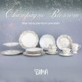 ETAŽER 2 NIVOA CHAMPAGNE BLOSSOM PORCULAN NEW BONE C. 27 + 21 cm - VALOVITI RUB