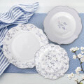 SERVIS ZA JELO LILAC HARMONY 18 DIJELNI PORCULAN NEW BONE C. - VALOVITI RUB